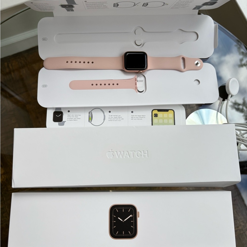 Apple Watch with Pink Band